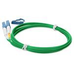 Picture of 0.5m LC to LC Green OS2 Duplex OFNP (Plenum-Rated) SMF Fiber Patch Cable