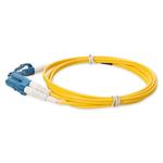 Picture of 0.5m LC to LC Yellow OS2 Duplex OFNP (Plenum-Rated) SMF Fiber Patch Cable