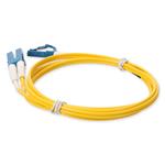 Picture of 0.5m LC to LC Yellow OS2 Duplex OFNP (Plenum-Rated) SMF Fiber Patch Cable