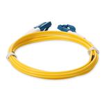 Picture of 0.5m LC to LC Yellow OS2 Duplex OFNP (Plenum-Rated) SMF Fiber Patch Cable