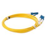 Picture of 0.5m LC to LC Yellow OS2 Duplex OFNP (Plenum-Rated) SMF Fiber Patch Cable