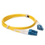 Picture of 0.5m LC to LC Yellow OS2 Duplex OFNP (Plenum-Rated) SMF Fiber Patch Cable