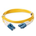 Picture of 0.5m LC to LC Yellow OS2 Duplex OFNP (Plenum-Rated) SMF Fiber Patch Cable