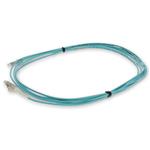 Picture of 0.5m LC to LC Aqua OM4 Simplex OFNR (Riser-Rated) Fiber Patch Cable