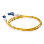 Picture of 0.5m LC to LC Yellow OS2 Simplex OFNP (Plenum-Rated) SMF Fiber Patch Cable
