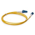 Picture of 0.5m LC to LC Yellow OS2 Simplex OFNP (Plenum-Rated) SMF Fiber Patch Cable