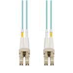 Picture of 0.7m LC to LC Aqua OM4 Duplex OFNR (Riser-Rated) Fiber Patch Cable