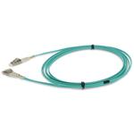 Picture of 10m LC to LC Aqua OM4 Duplex LSZH Fiber Patch Cable