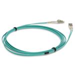 Picture of 10m LC to LC Aqua OM4 Duplex LSZH Fiber Patch Cable