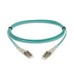 Picture of 10m LC to LC Aqua OM4 Duplex LSZH Fiber Patch Cable