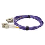 Picture of 10m LC to LC Purple OM1 Duplex OFNR (Riser-Rated) MMF Fiber Patch Cable