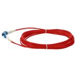 Picture of 10m LC to LC Red OS2 Duplex OFNR (Riser-Rated) TAA SMF Fiber Patch Cable