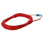 Picture of 10m LC to LC Red OS2 Duplex OFNR (Riser-Rated) TAA SMF Fiber Patch Cable