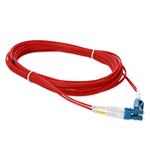 Picture of 10m LC to LC Red OS2 Duplex OFNR (Riser-Rated) TAA SMF Fiber Patch Cable