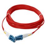 Picture of 10m LC to LC Red OS2 Duplex OFNR (Riser-Rated) TAA SMF Fiber Patch Cable