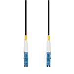 Picture of 10m LC to LC Black OS2 Simplex OFNR (Riser-Rated) SMF Fiber Patch Cable