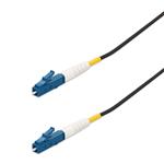Picture of 10m LC to LC Black OS2 Simplex OFNR (Riser-Rated) SMF Fiber Patch Cable