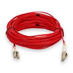 Picture of 12m LC to LC Red OM4 Duplex OFNR (Riser-Rated) TAA Fiber Patch Cable