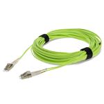 Picture of 12m LC to LC Lime Green OM5 Duplex OFNR (Riser-Rated) Fiber Patch Cable