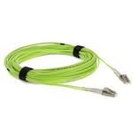 Picture of 12m LC to LC Lime Green OM5 Duplex OFNR (Riser-Rated) Fiber Patch Cable