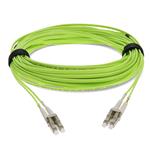 Picture of 12m LC to LC Lime Green OM5 Duplex OFNR (Riser-Rated) Fiber Patch Cable
