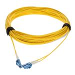 Picture of 12m LC to LC Yellow OS2 Duplex OFNR (Riser-Rated) SMF Fiber Patch Cable