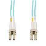Picture of 12.5m LC to LC Aqua OM3 Duplex OFNR (Riser-Rated) Fiber Patch Cable