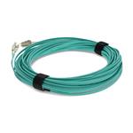 Picture of 12.5m LC to LC Aqua OM3 Duplex OFNR (Riser-Rated) Fiber Patch Cable