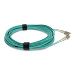 Picture of 12.5m LC to LC Aqua OM3 Duplex OFNR (Riser-Rated) Fiber Patch Cable
