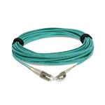 Picture of 12.5m LC to LC Aqua OM3 Duplex OFNR (Riser-Rated) Fiber Patch Cable