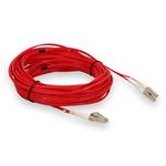 Picture of 13m LC to LC Red OM4 Duplex OFNR (Riser-Rated) Fiber Patch Cable