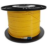 Picture of 150m LC to LC Yellow OS2 Duplex OFNR (Riser-Rated) SMF Fiber Patch Cable