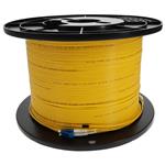 Picture of 150m LC to LC Yellow OS2 Duplex OFNR (Riser-Rated) SMF Fiber Patch Cable