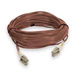 Picture of 15m LC to LC Brown OM4 Duplex OFNR (Riser-Rated) TAA Fiber Patch Cable
