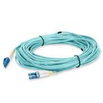 Picture of 15m LC to LC Aqua OS2 Duplex OFNR (Riser-Rated) SMF Fiber Patch Cable