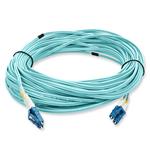 Picture of 15m LC to LC Aqua OS2 Duplex OFNR (Riser-Rated) SMF Fiber Patch Cable