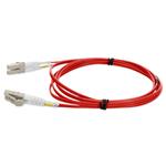 Picture of 1m LC to LC Red OM1 Duplex OFNR (Riser-Rated) TAA MMF Fiber Patch Cable