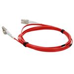Picture of 1m LC to LC Red OM1 Duplex OFNR (Riser-Rated) TAA MMF Fiber Patch Cable