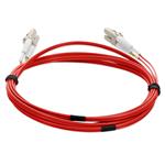 Picture of 1m LC to LC Red OM1 Duplex OFNR (Riser-Rated) TAA MMF Fiber Patch Cable
