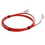 Picture of 1m LC to LC Red OM1 Duplex OFNR (Riser-Rated) TAA MMF Fiber Patch Cable
