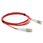 Picture of 1m LC to LC Red OM1 Duplex OFNR (Riser-Rated) TAA MMF Fiber Patch Cable