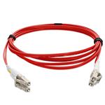 Picture of 1m LC to LC Red OM1 Duplex OFNR (Riser-Rated) TAA MMF Fiber Patch Cable