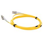 Picture of 1m LC to LC Yellow OM1 Duplex OFNR (Riser-Rated) TAA MMF Fiber Patch Cable