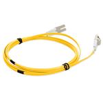 Picture of 1m LC to LC Yellow OM1 Duplex OFNR (Riser-Rated) TAA MMF Fiber Patch Cable