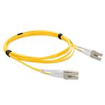 Picture of 1m LC to LC Yellow OM1 Duplex OFNR (Riser-Rated) TAA MMF Fiber Patch Cable
