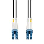 Picture of 1m LC to LC Black OS2 Duplex OFNP (Plenum-Rated) TAA SMF Fiber Patch Cable