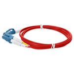 Picture of 1m LC to LC Red OS2 Duplex OFNP (Plenum-Rated) TAA SMF Fiber Patch Cable
