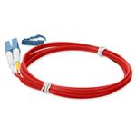Picture of 1m LC to LC Red OS2 Duplex OFNP (Plenum-Rated) TAA SMF Fiber Patch Cable