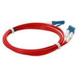 Picture of 1m LC to LC Red OS2 Duplex OFNP (Plenum-Rated) TAA SMF Fiber Patch Cable