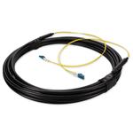 Picture of 1m LC to LC Black OS2 Simplex OFNR (Riser-Rated) SMF Fiber Outdoor Patch Cable